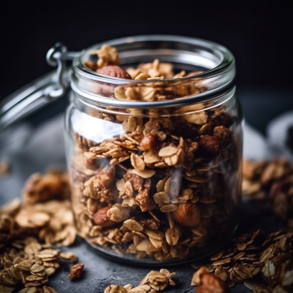 Granola aux amandes et aux noix