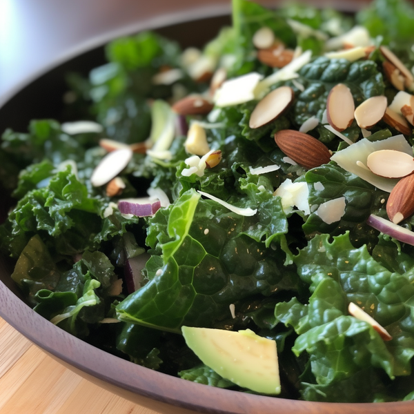 salade d'épinards et de chou frisé